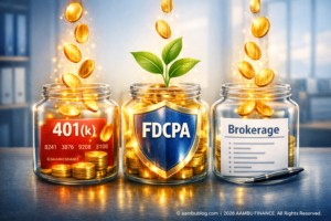 A comparison chart of the three most common investment accounts in the USA: 401(k), IRA, and Brokerage.
