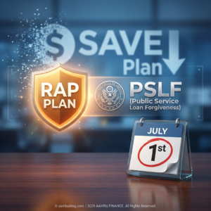 A news-style graphic explaining the transition from the SAVE plan to the new Repayment Assistance Program (RAP).